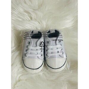 Baby Infant Unisex Classic Canvas Crib Sneaker Shoes, Size 1  (0-6 Months) NEW